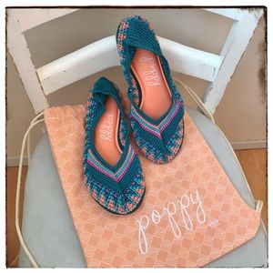 Sundance Artisan stretchy crochet ballet flats!